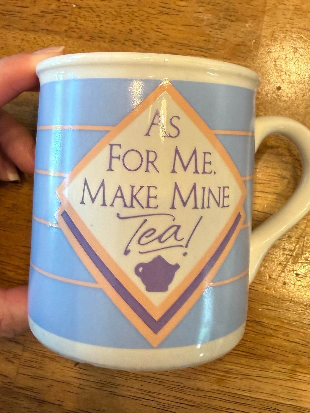 Vintage Coffee Mug As For Me Make Mine Tea 1984 Hallmark Mug Mates